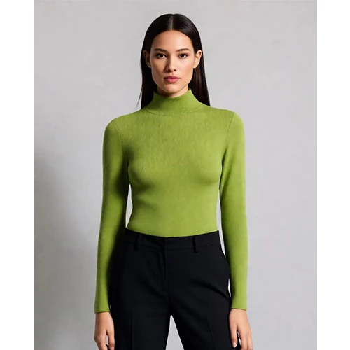 Ribbed Ladies Designer Knit Turtlenecks Ribbed Ladies Designer Knit Turtlenecks