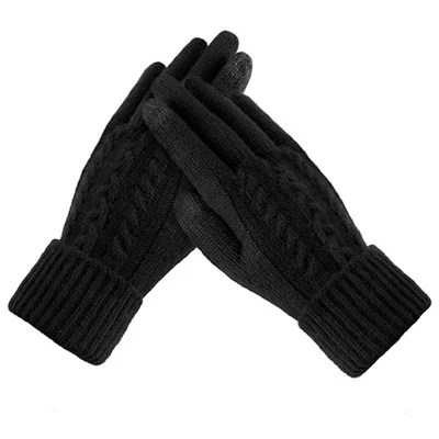 Sarung Tangan Rajut Kabel Hitam