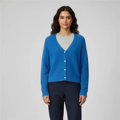 Wanita Kardigan Wol Merino