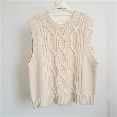 Gilet Garis Panjang Tanpa Lengan