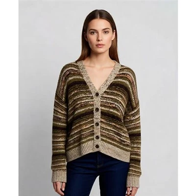 Atasan Rompi V-Leher Rajutan Wholegarment
