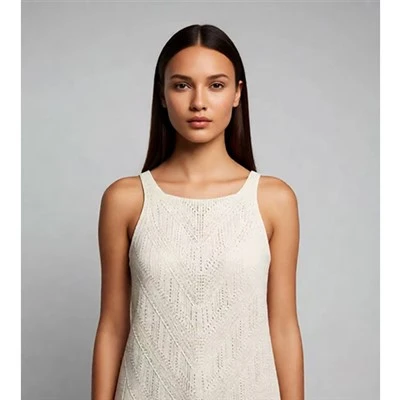 Rompi Leher Kru Tanpa Jahitan Wholegarment
