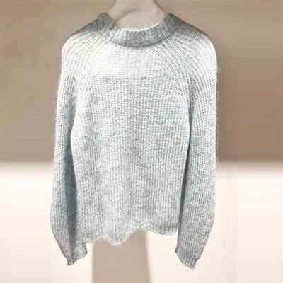 Top lengan panjang wol merino wanita